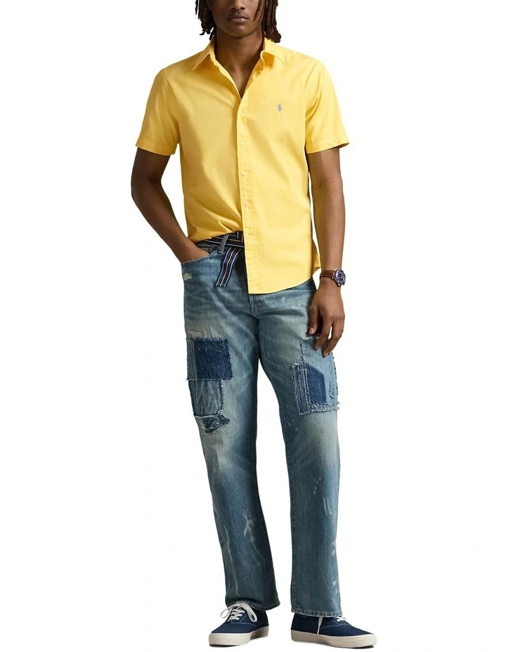 Classic Fit Twill Shirt in Yellow image 3