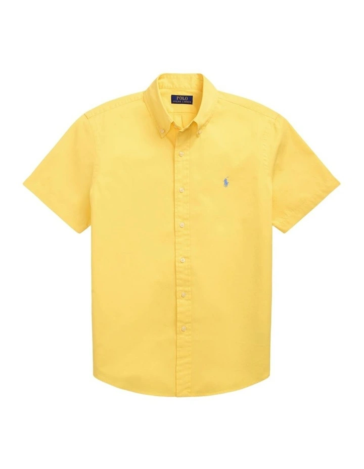 Classic Fit Twill Shirt in Yellow image 4