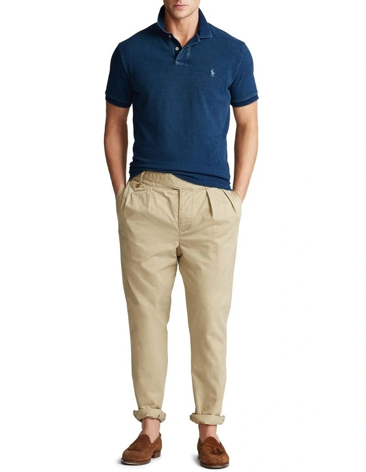 Custom Slim Indigo Mesh Polo Shirt image 3