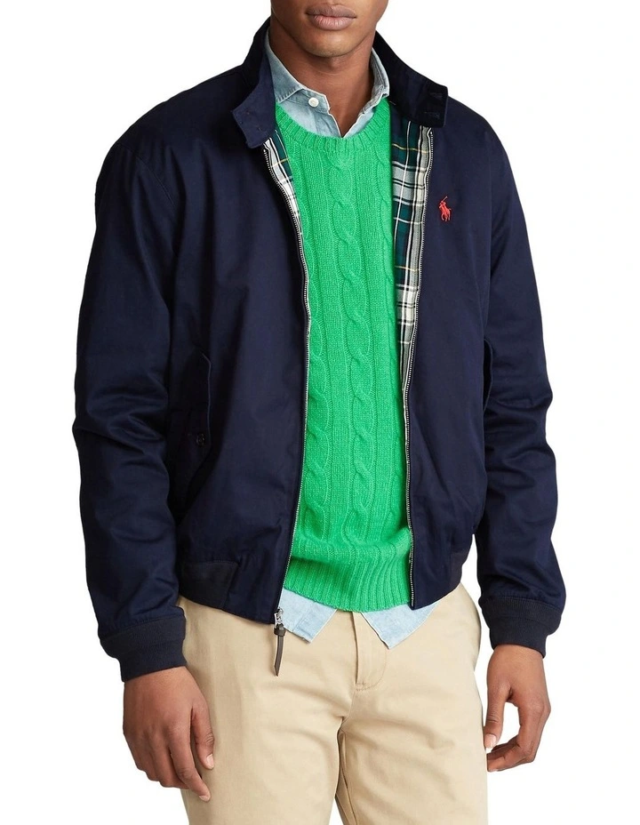 Cotton Twill Jacket in Navy image 1