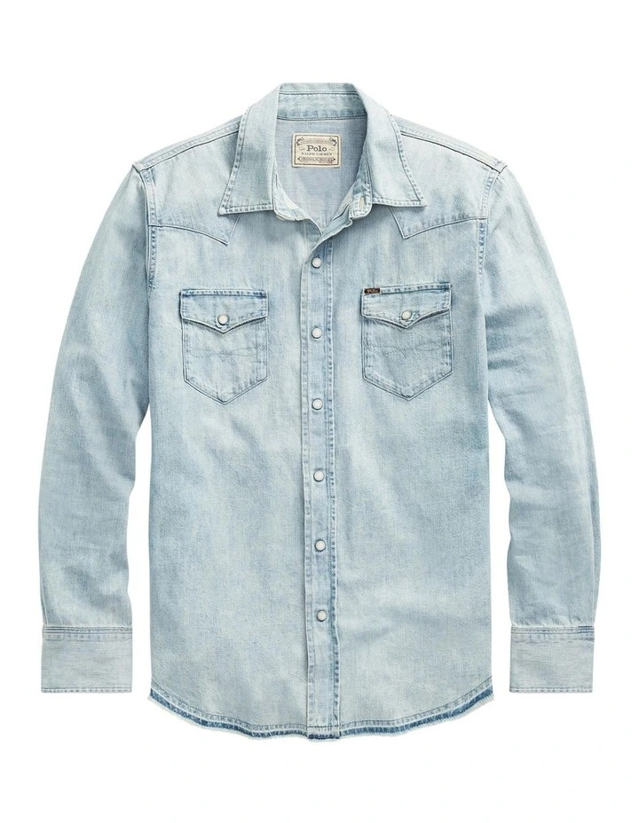 Classic Fit Denim Western Shirt image 4