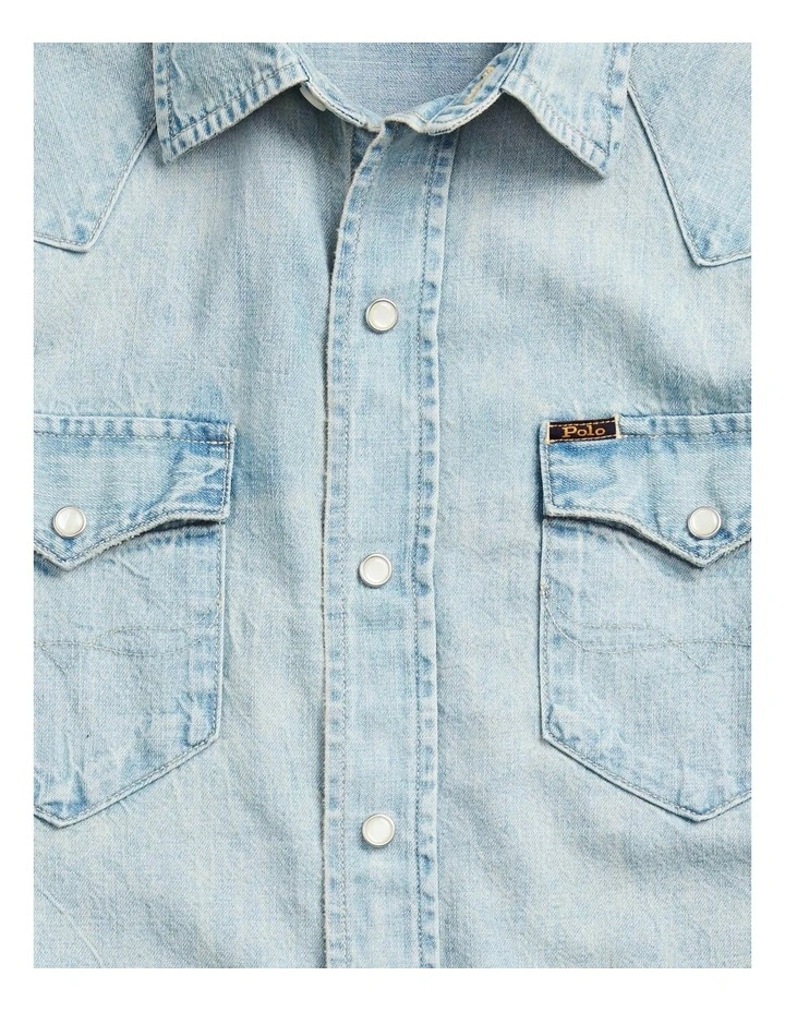 Classic Fit Denim Western Shirt image 5