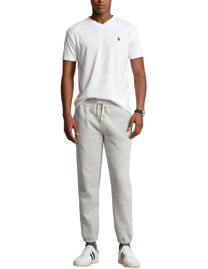 Classic Fit Jersey V-neck T-shirt in White image 3