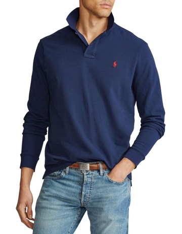 Long sleeve navy ralph lauren polo Clearance