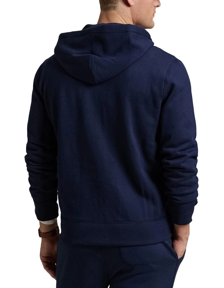 Fleece Full-Zip Hoodie in Blue image 2
