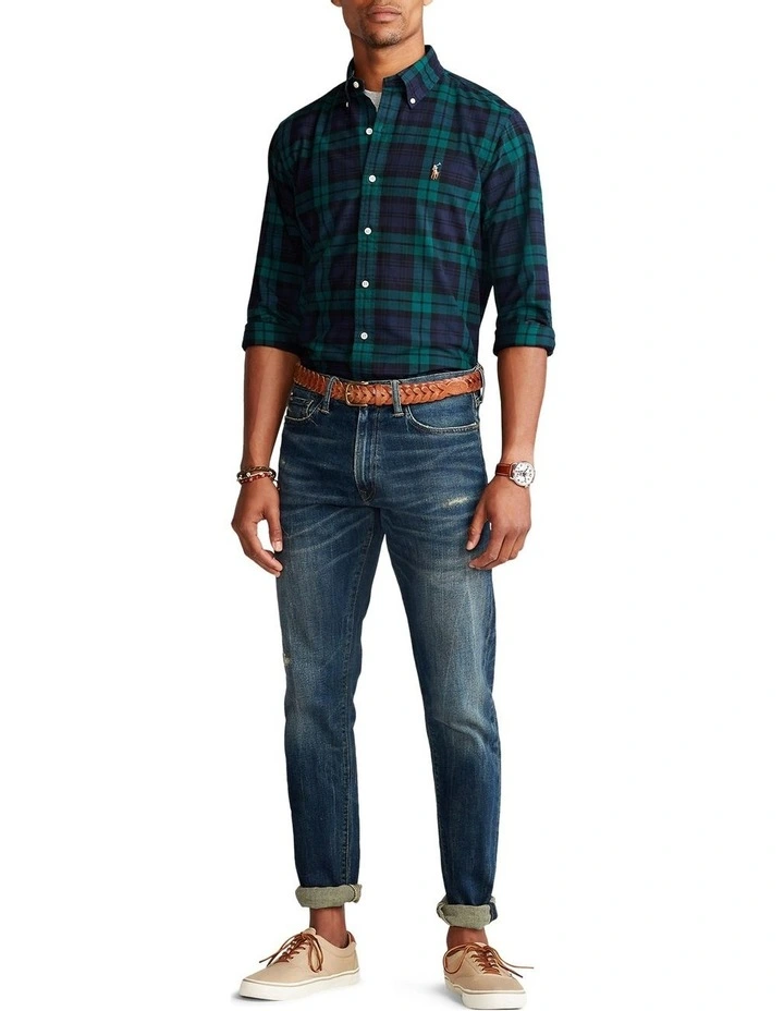 Classic Fit Plaid Oxford Shirt image 3