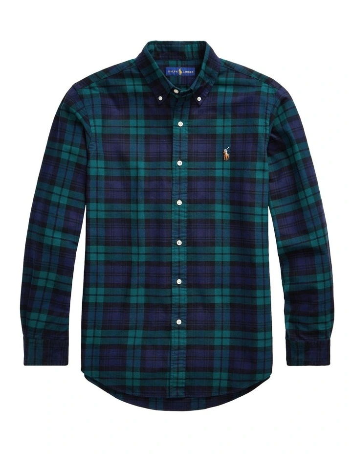 Classic Fit Plaid Oxford Shirt image 4