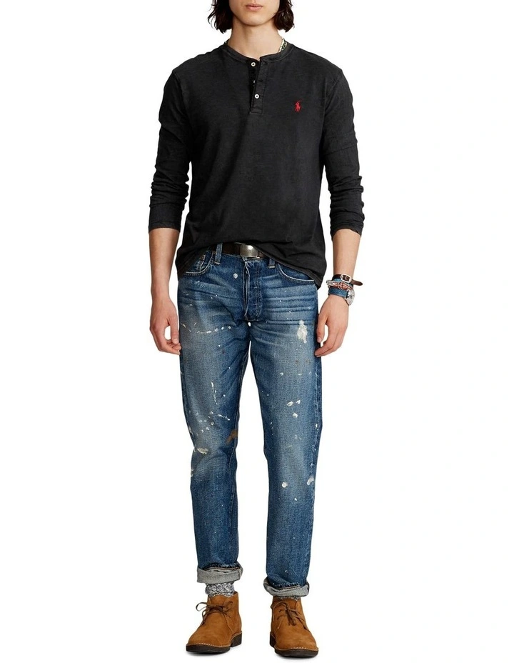 Slub Jersey Henley Shirt image 2