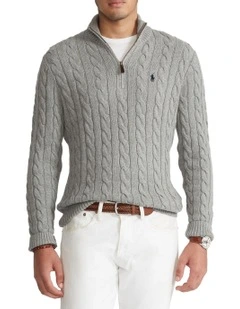 Cable-Knit Cotton Sweater
