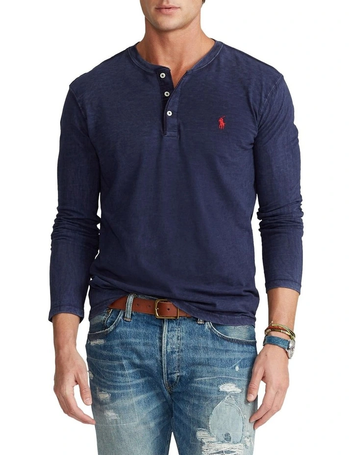 Slub Jersey Henley Shirt image 1