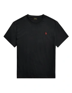 Classic Fit Jersey Crewneck T-Shirt in Black