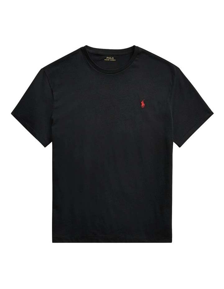 Classic Fit Jersey Crewneck T-Shirt in Black image 1
