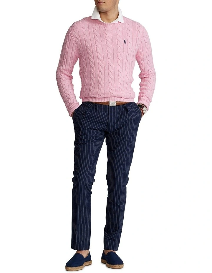 Cable-Knit Cotton Sweater image 3