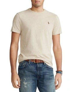 Custom Slim Fit Jersey Crewneck T-Shirt in Grey