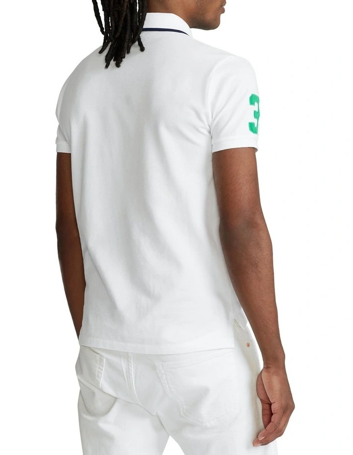 Custom Slim Fit Big Pony Mesh Polo Shirt image 2