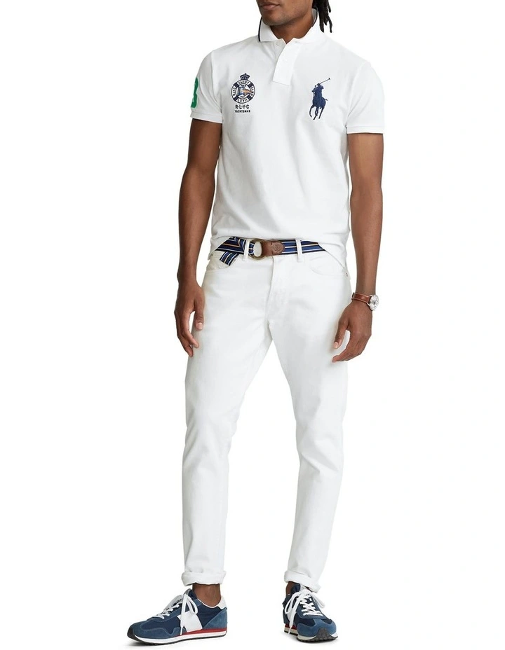 Custom Slim Fit Big Pony Mesh Polo Shirt image 3