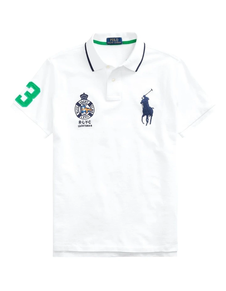 Custom Slim Fit Big Pony Mesh Polo Shirt image 4
