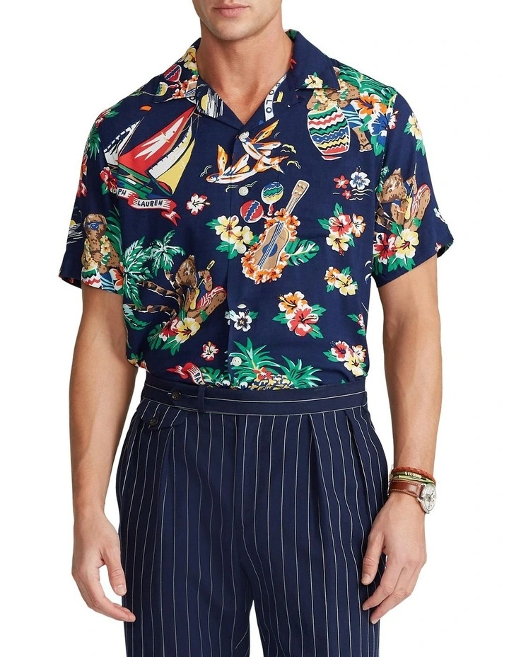 Classic Fit Polo Bear Camp Shirt image 1