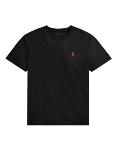 Classic Fit Jersey V-Neck T-Shirt in Black