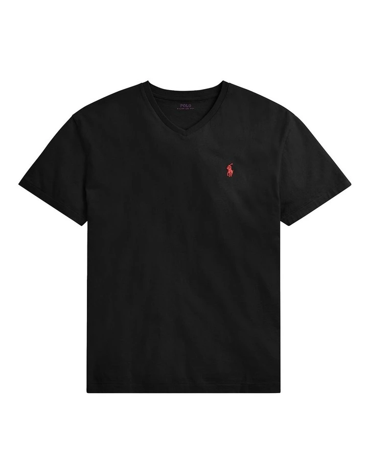 Classic Fit Jersey V-Neck T-Shirt in Black image 4