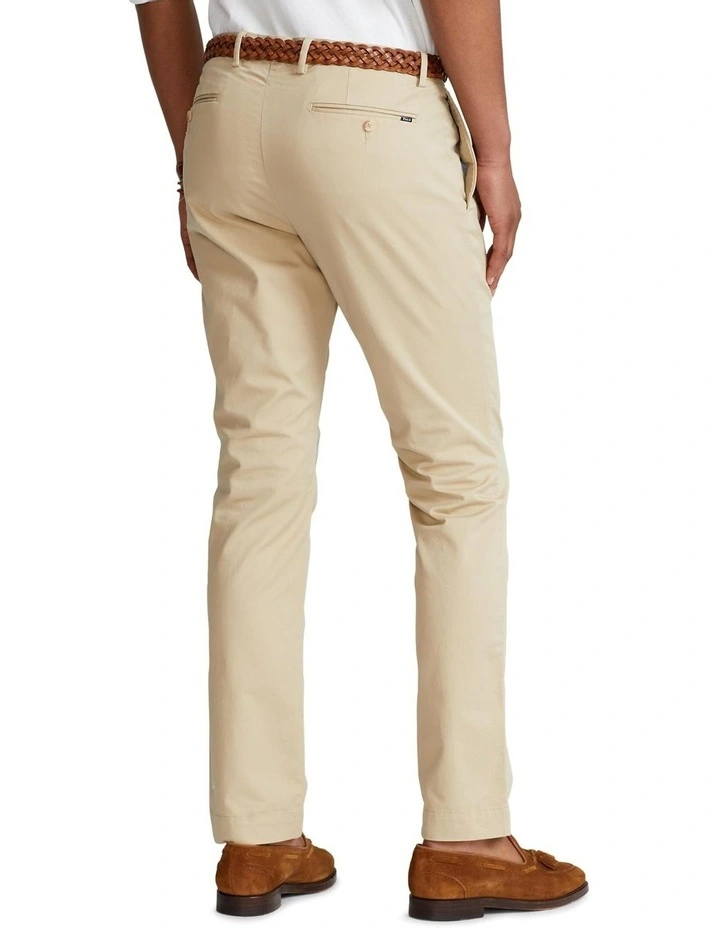 Stretch Slim Fit Twill Pant in Beige image 2