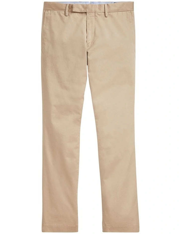 Stretch Slim Fit Twill Pant in Beige image 4