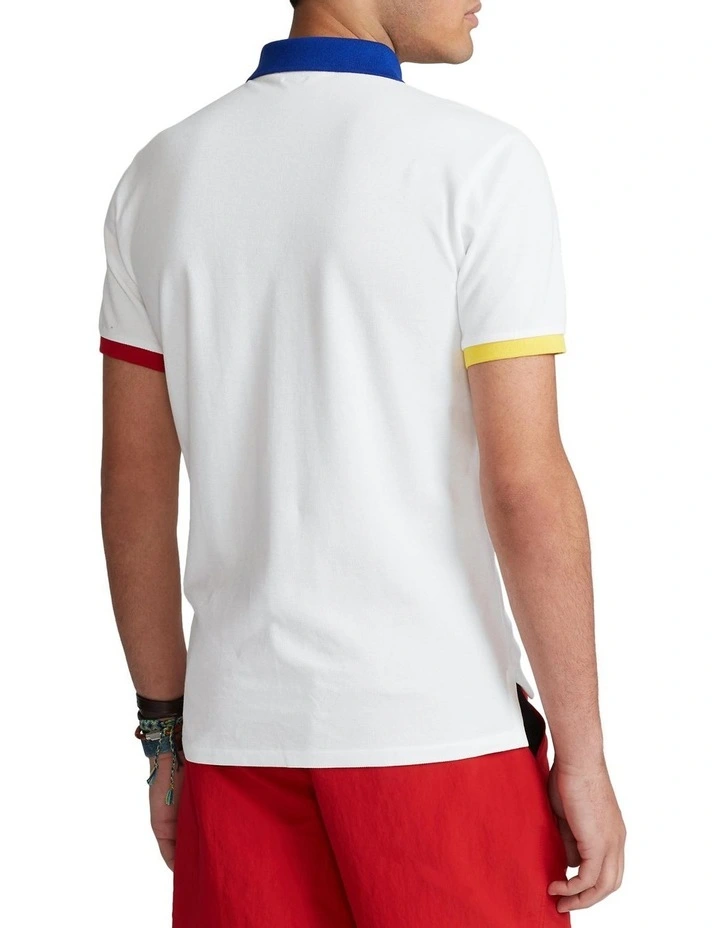 Custom Slim Fit Big Pony Polo Shirt White image 2