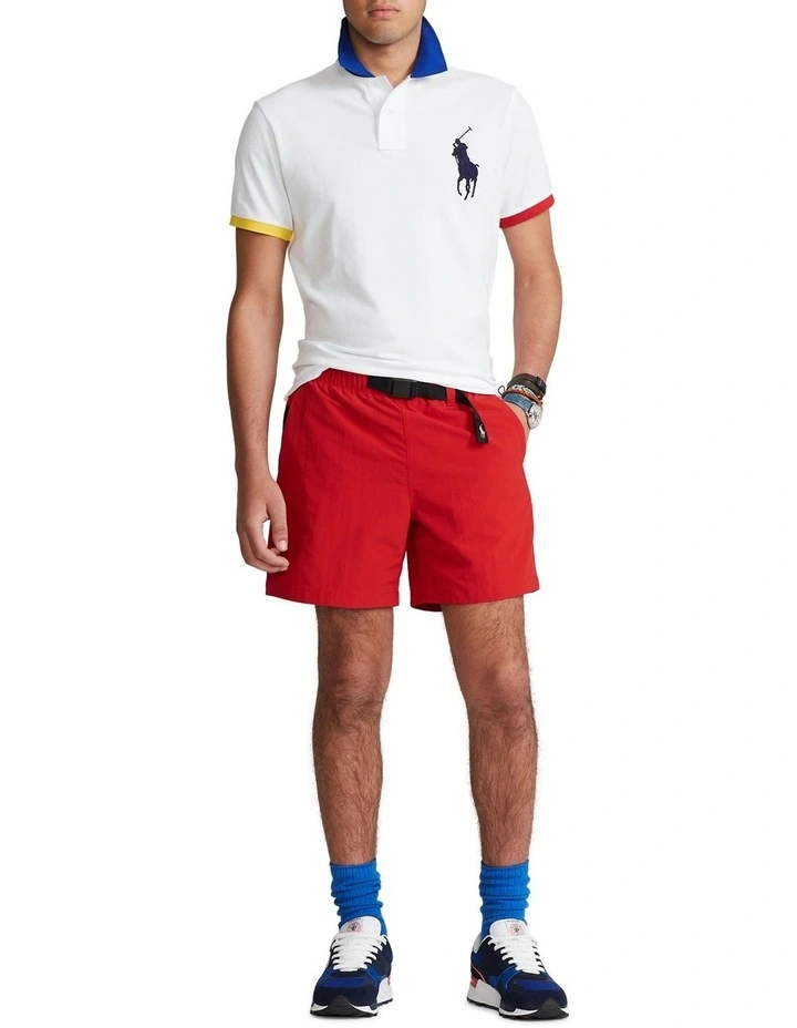 Custom Slim Fit Big Pony Polo Shirt White image 3