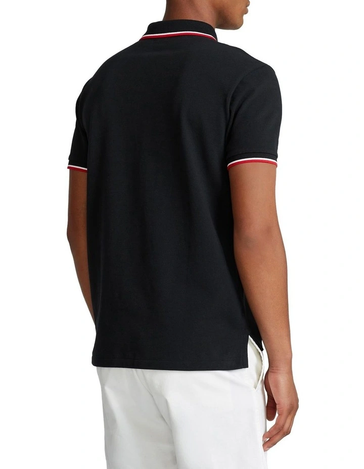 Classic Fit Mesh Polo Shirt Black image 2