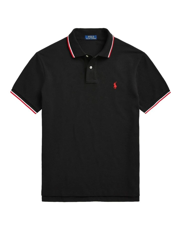 Classic Fit Mesh Polo Shirt Black image 4
