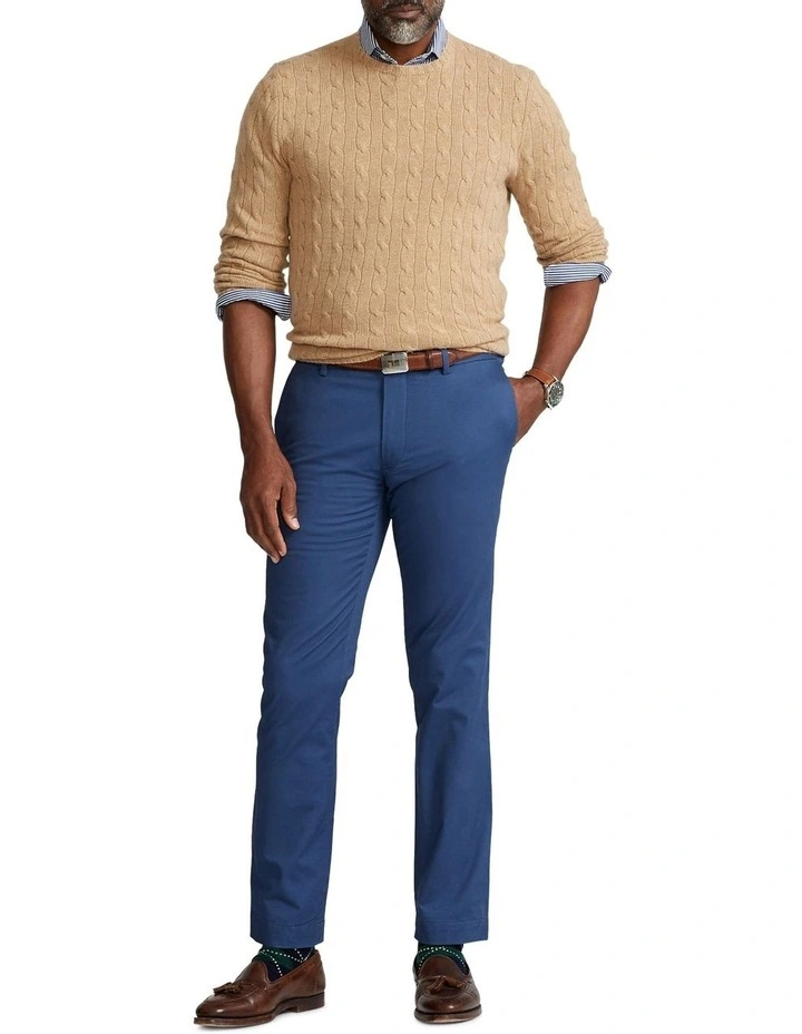 Stretch Slim Fit Twill Pant Navy image 3
