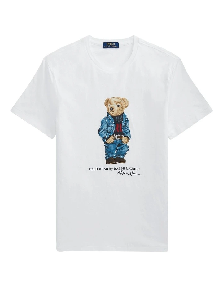 Custom Slim Fit Polo Bear Jersey T-Shirt White image 4