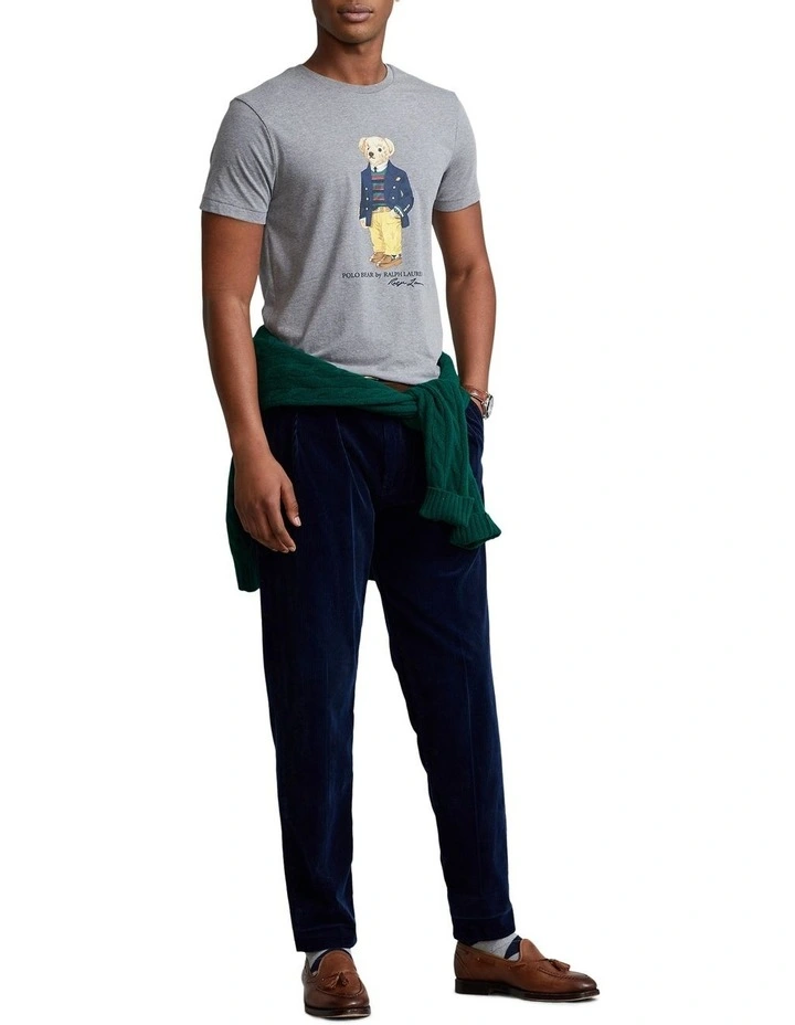 Custom Slim Fit Polo Bear Jersey T-Shirt Grey image 3