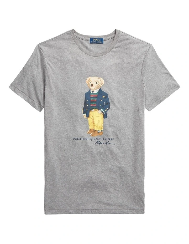 Custom Slim Fit Polo Bear Jersey T-Shirt Grey image 4