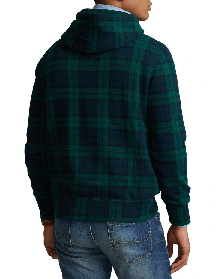 Triple-Pony Tartan Fleece Hoodie Multi image 2