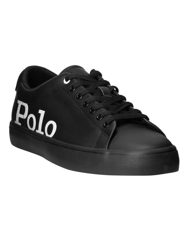 Longwood Black Logo Leather Sneaker image 3