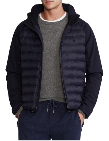 Water-Repellent Hybrid Jacket Navy 
