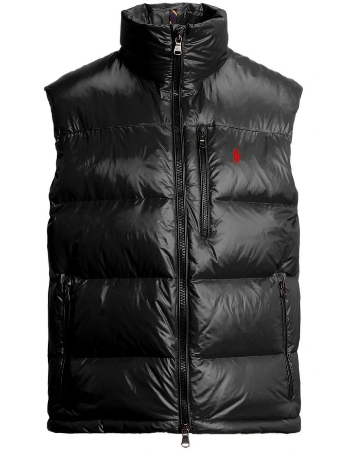 Water-Repellent Down Vest Black image 4