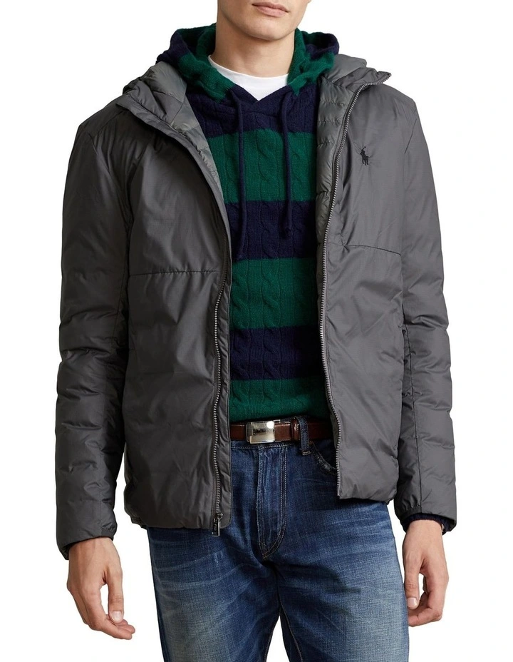 Polo Ralph Lauren Packable Water Repellent Jacket Grey Myer