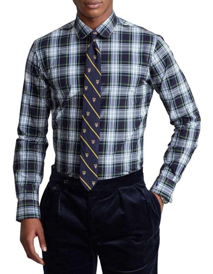 Custom Fit Plaid Poplin Shirt