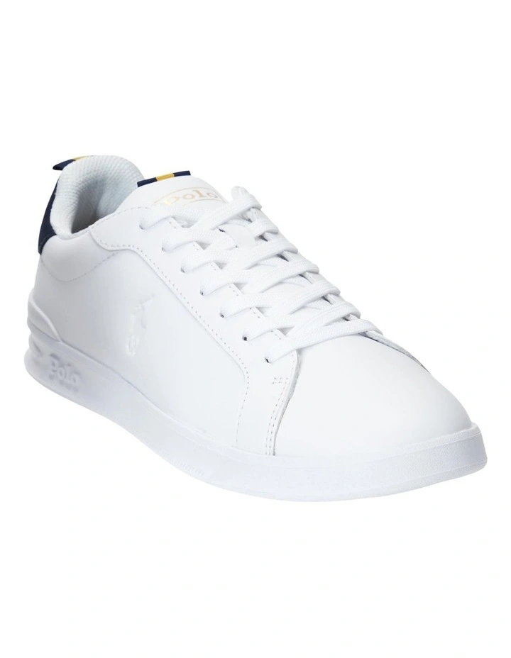 Polo Ralph Lauren Heritage Court II Leather Sneaker in White MYER