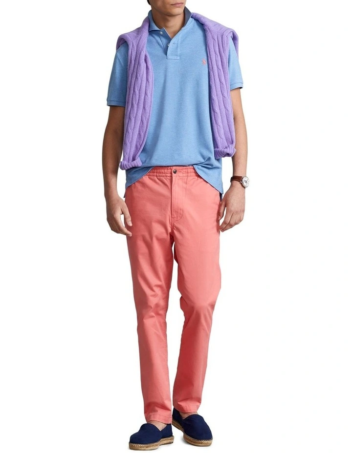 Custom Slim Fit Mesh Polo Shirt in Blue image 3