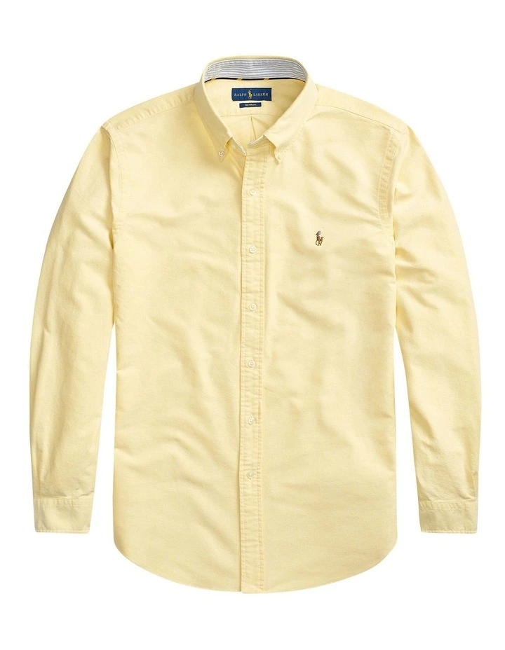 Slim Fit Oxford Shirt in Yellow image 4