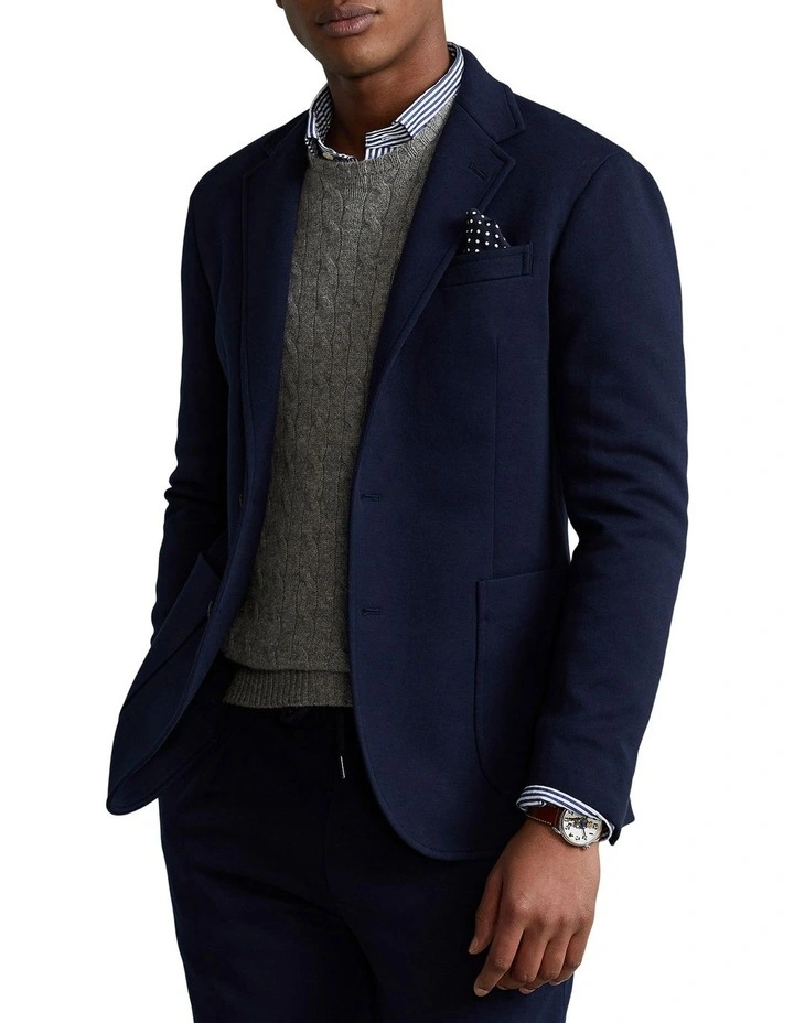 Polo Soft Double-Knit Suit Jacket in Navy image 1