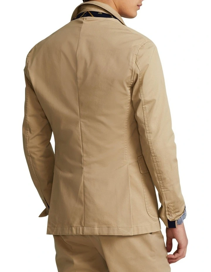 Polo Unconstructed Stretch Suit Jacket in Beige image 2