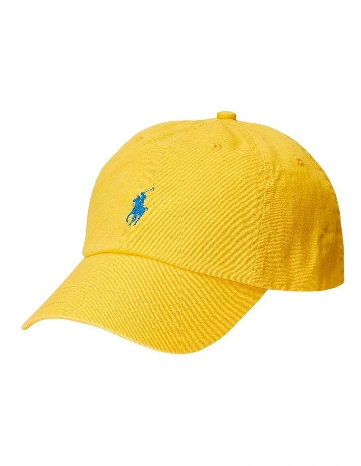 Cotton Chino Ball Cap in Yellow image 1