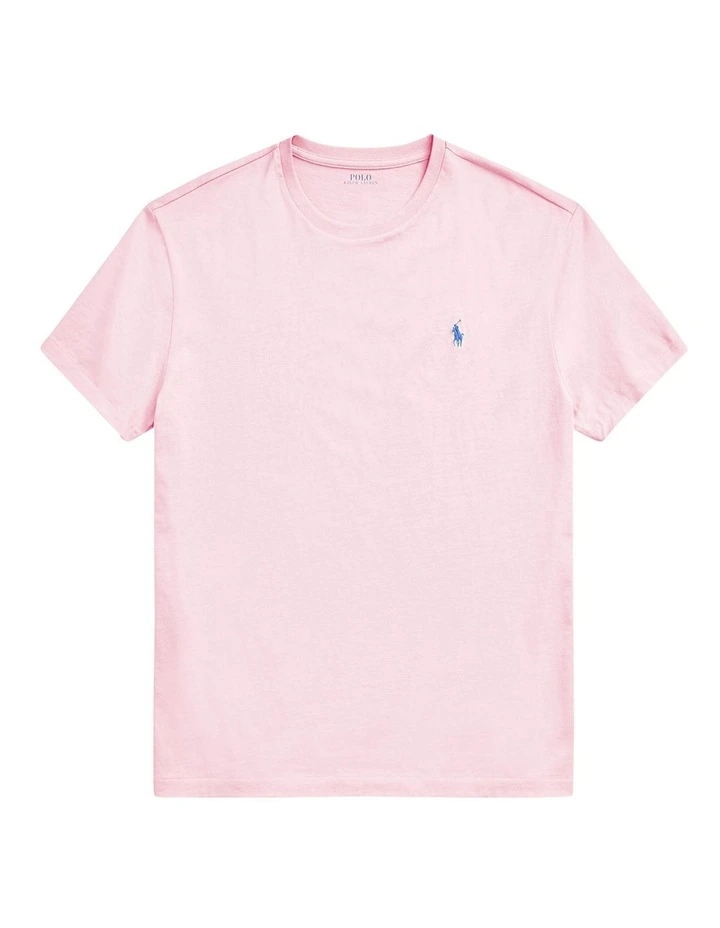 Custom Slim Fit Jersey Crewneck T-Shirt in Pink image 4