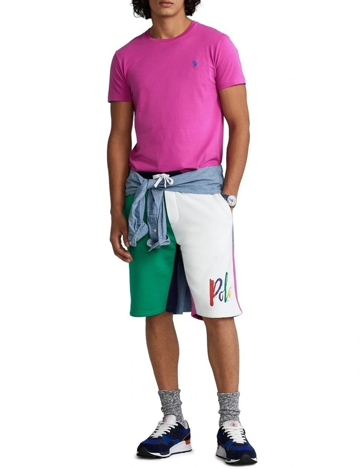 Custom Slim Fit Jersey Crewneck T-Shirt in Bright Pink image 3
