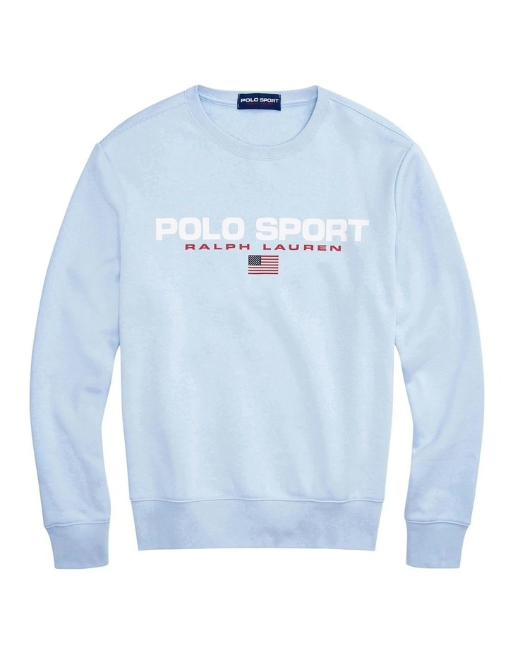 Polo Sport Fleece Sweatshirt in Blue image 4