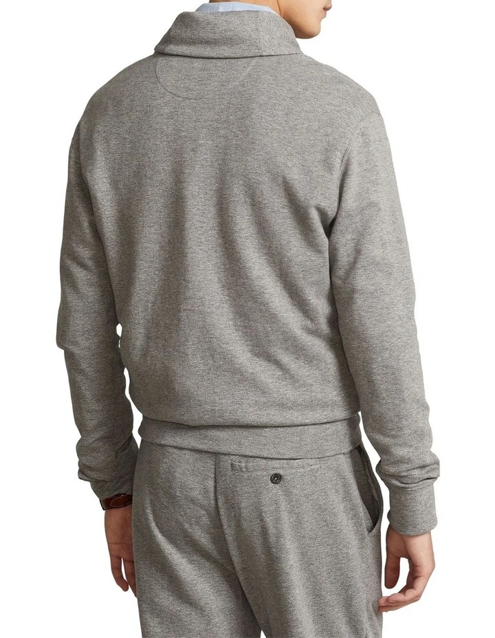 Luxury Jersey Shawl Pullover in Grey image 2